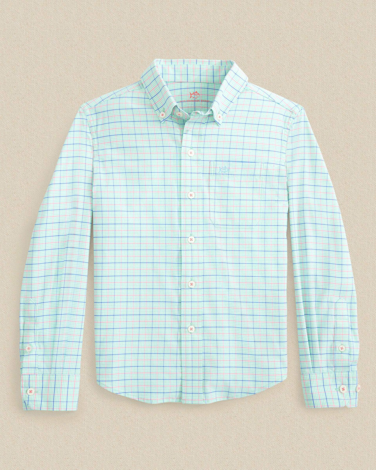 Southern Tide Boys Edisto Island Plaid Coastal Breeze® Sport Shirt For Kids|Sale
