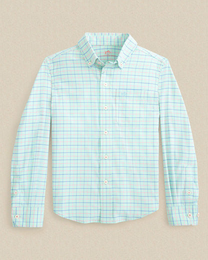 Southern Tide Boys Edisto Island Plaid Coastal Breeze® Sport Shirt For Kids|Sale
