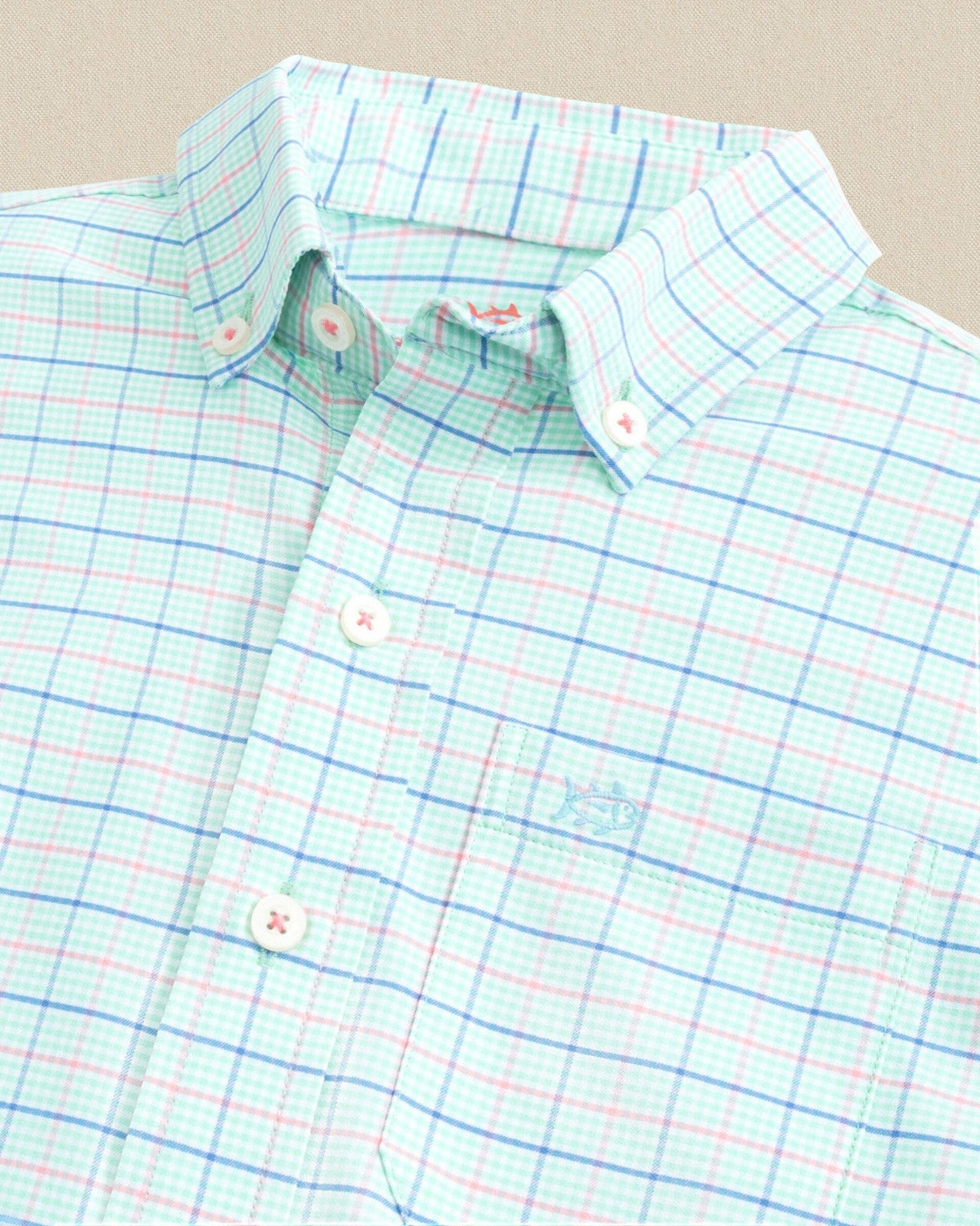 Southern Tide Boys Edisto Island Plaid Coastal Breeze® Sport Shirt For Kids|Sale