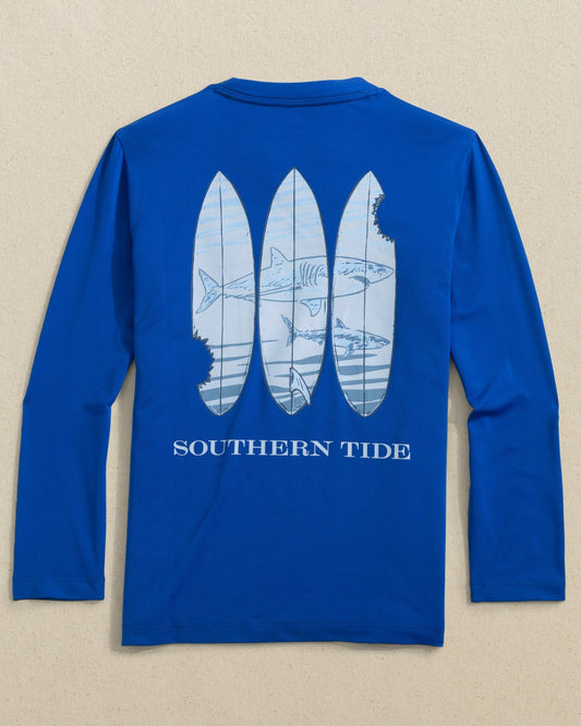 Southern Tide Kids Shark Bite Long Sleeve Performance T-Shirt For Kids|Sale