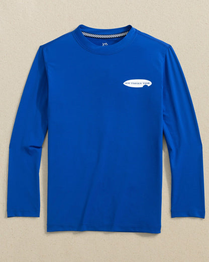 Southern Tide Kids Shark Bite Long Sleeve Performance T-Shirt For Kids|Sale