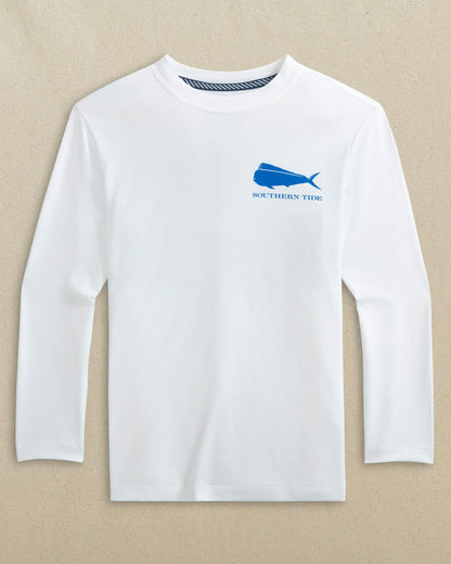 Southern Tide Kids Skipjack Mahi Long Sleeve Performance T-Shirt For Kids|Sale