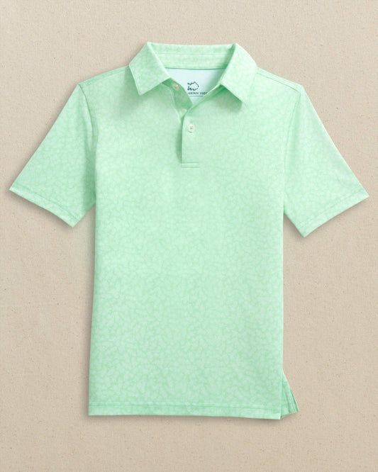 Southern Tide Boys Driver Pineapple Parade Printed Performance Polo For Kids|Sale