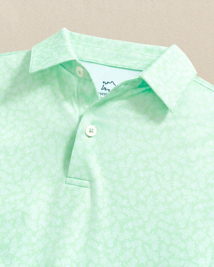 Southern Tide Boys Driver Pineapple Parade Printed Performance Polo For Kids|Sale