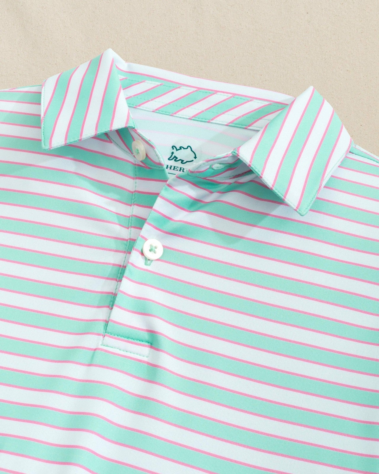 Southern Tide Boys Driver Waterway Stripe Performance Polo For Kids|Sale