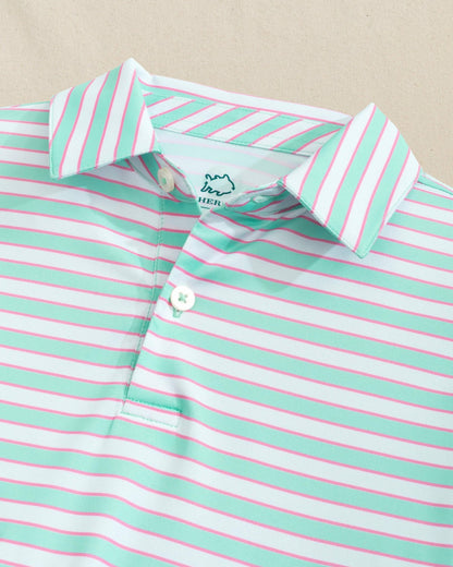 Southern Tide Boys Driver Waterway Stripe Performance Polo For Kids|Sale