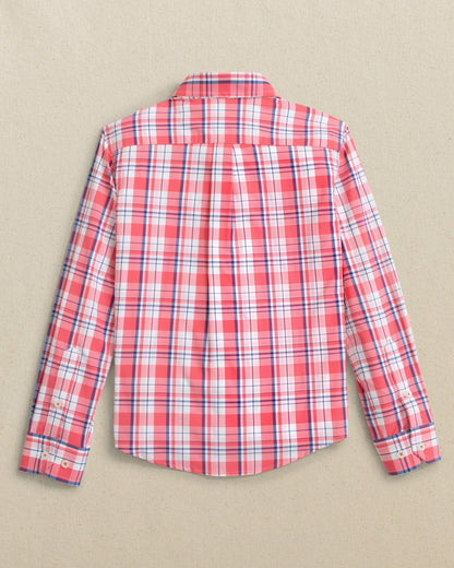 Southern Tide Boys Breakwater Plaid Long Sleeve Sport Shirt For Kids|Sale
