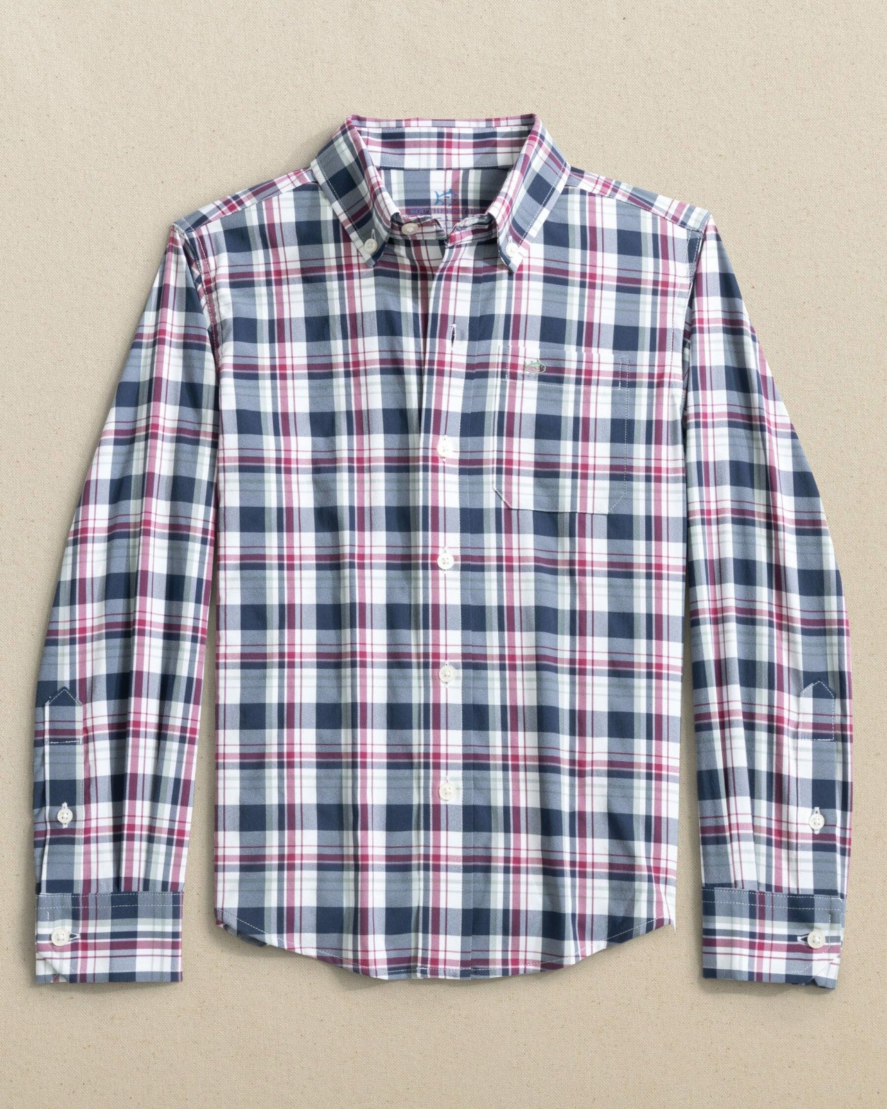Southern Tide Boys Breakwater Plaid Long Sleeve Sport Shirt For Kids|Sale