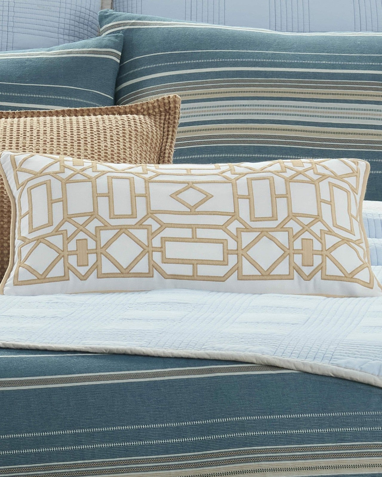 Southern Tide Trellis Square Linen Decorative Pillow For Home