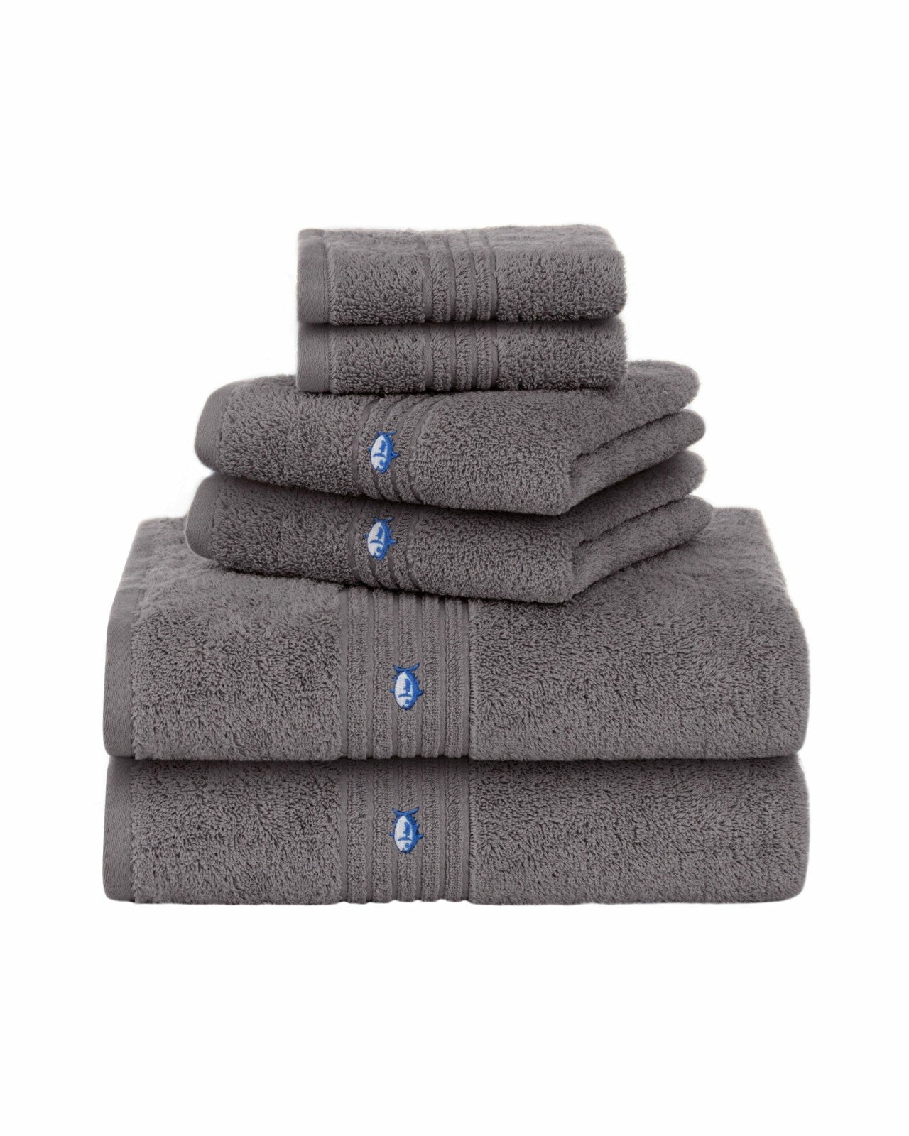 Southern Tide Performance 5.0 Bath Towel 6-Piece Set - Nautical Grey For Home