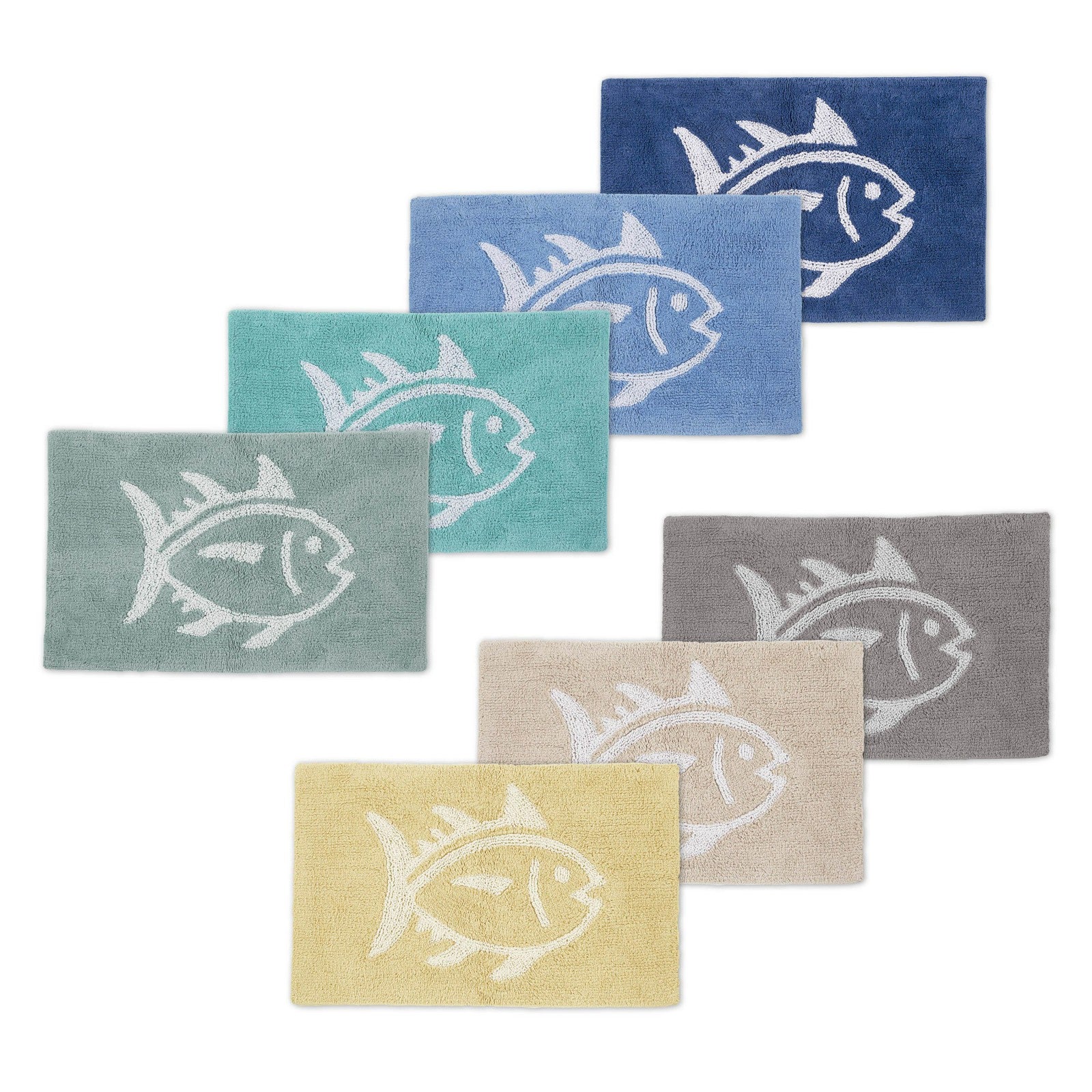 Southern Tide Cotton Bath Rugs - Reversible Skipjack Bath Mat For Home
