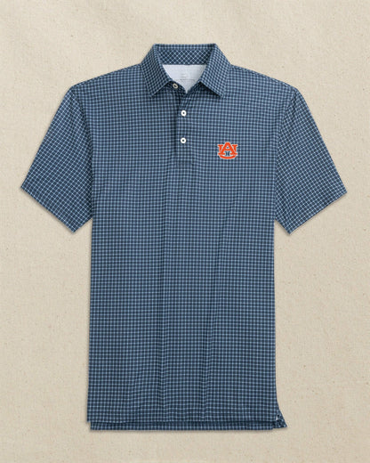 Southern Tide Auburn Tigers Driver Dunes Edge Plaid Polo For Collegiate