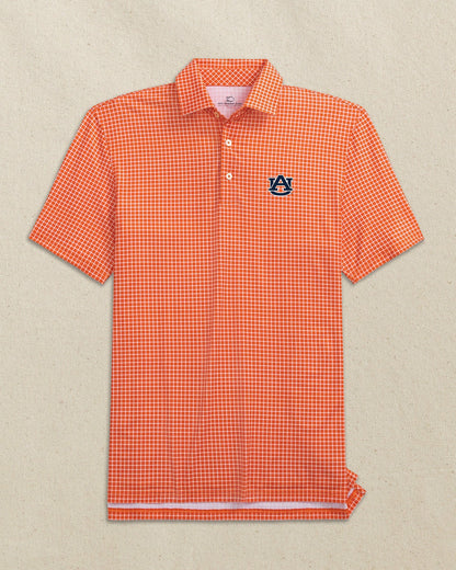 Southern Tide Auburn Tigers Driver Dunes Edge Plaid Polo For Collegiate