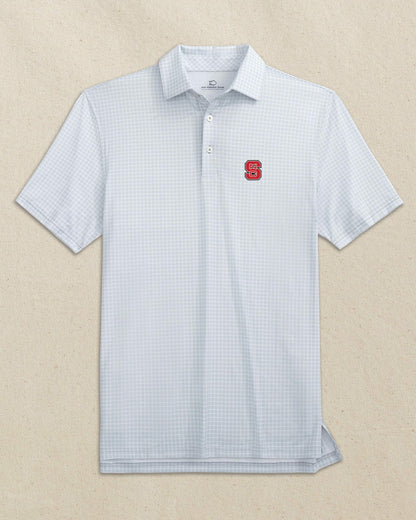 Southern Tide NC State Wolfpack Driver Dunes Edge Plaid Polo For Collegiate