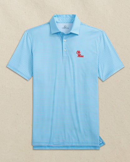 Southern Tide Ole Miss Rebels Driver Dunes Edge Plaid Polo For Collegiate