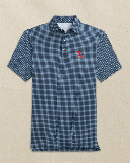 Southern Tide Ole Miss Rebels Driver Dunes Edge Plaid Polo For Collegiate