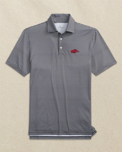 Southern Tide Arkansas Razorbacks Driver Dunes Edge Plaid Polo For Collegiate