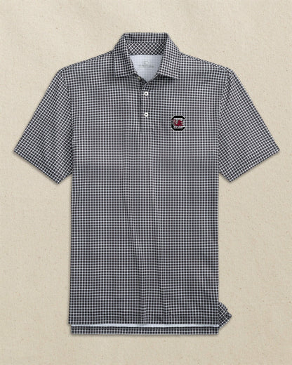 Southern Tide USC Gamecocks Driver Dunes Edge Plaid Polo For Collegiate