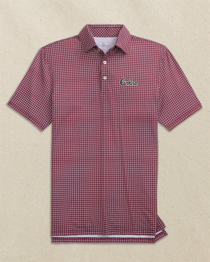 Southern Tide Carolina Gamecocks Driver Dunes Edge Plaid Polo For Collegiate