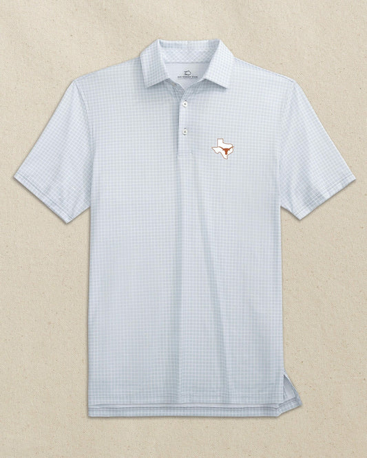 Southern Tide Texas Longhorns State Dunes Edge Plaid Polo For Collegiate