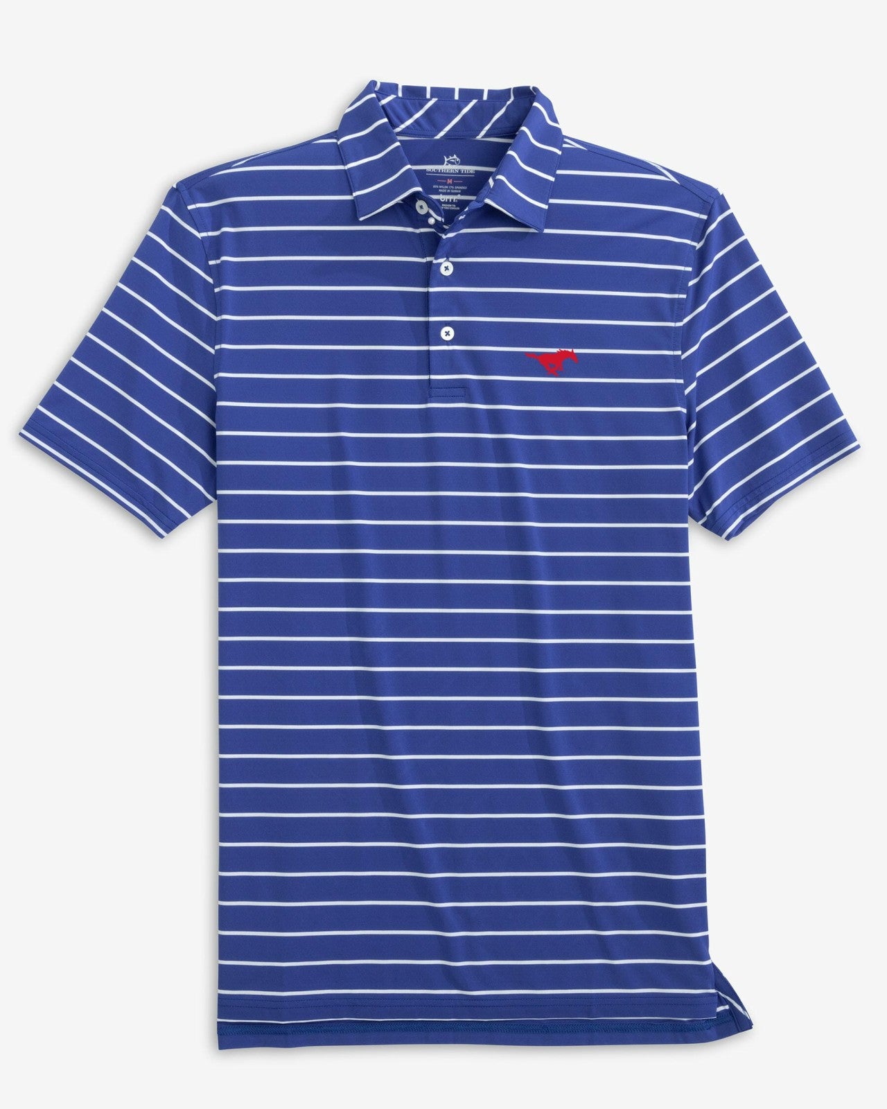 Southern Tide SMU Mustangs brrr°®-eeze Stripe Polo For Collegiate