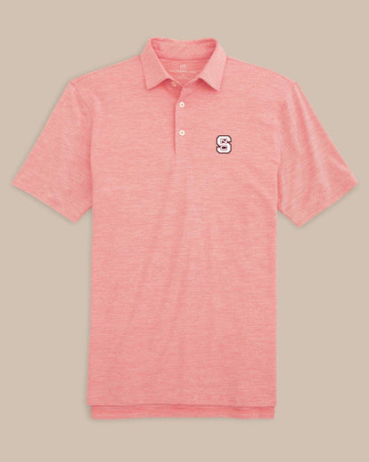 Southern Tide NC State Driver Spacedye Polo Shirt For Collegiate