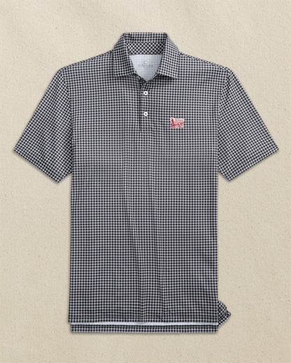 Southern Tide Oklahoma Sooner Schooner Dunes Edge Plaid Polo For Collegiate