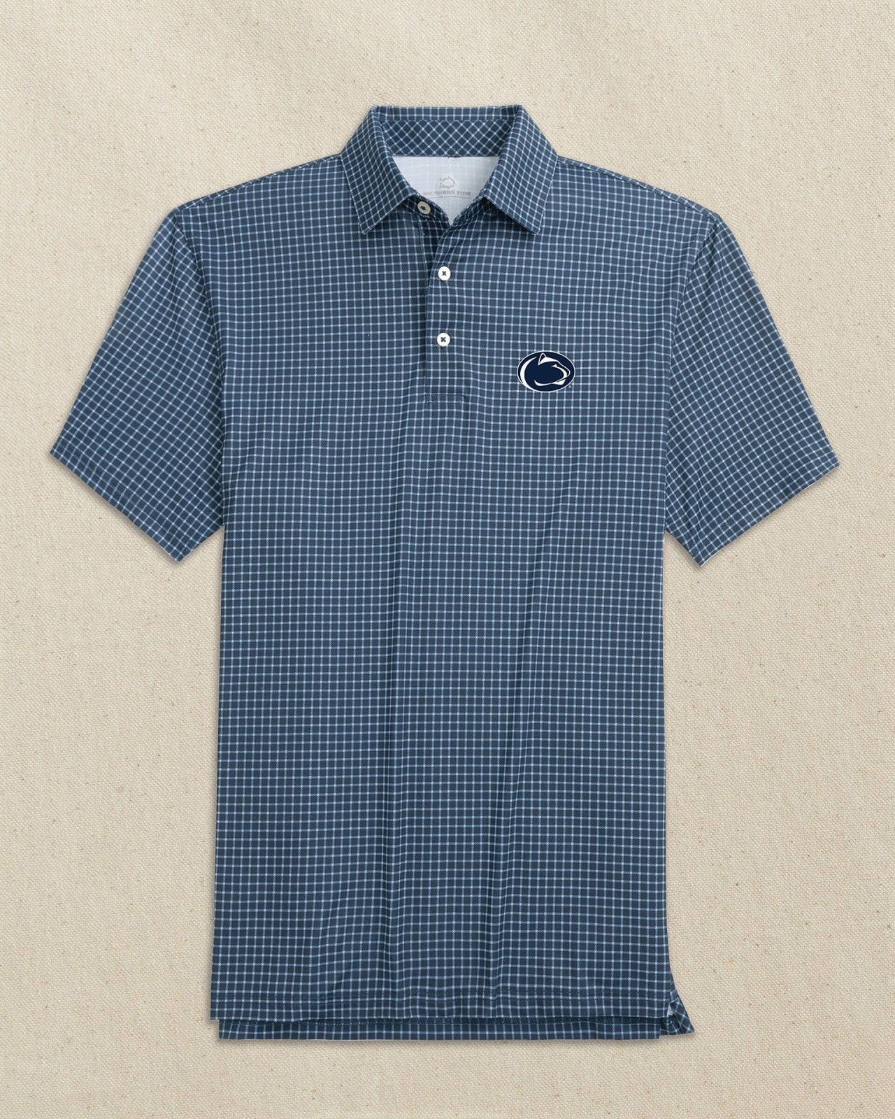 Southern Tide Penn State Nittany Lions Dunes Edge Plaid Polo For Collegiate