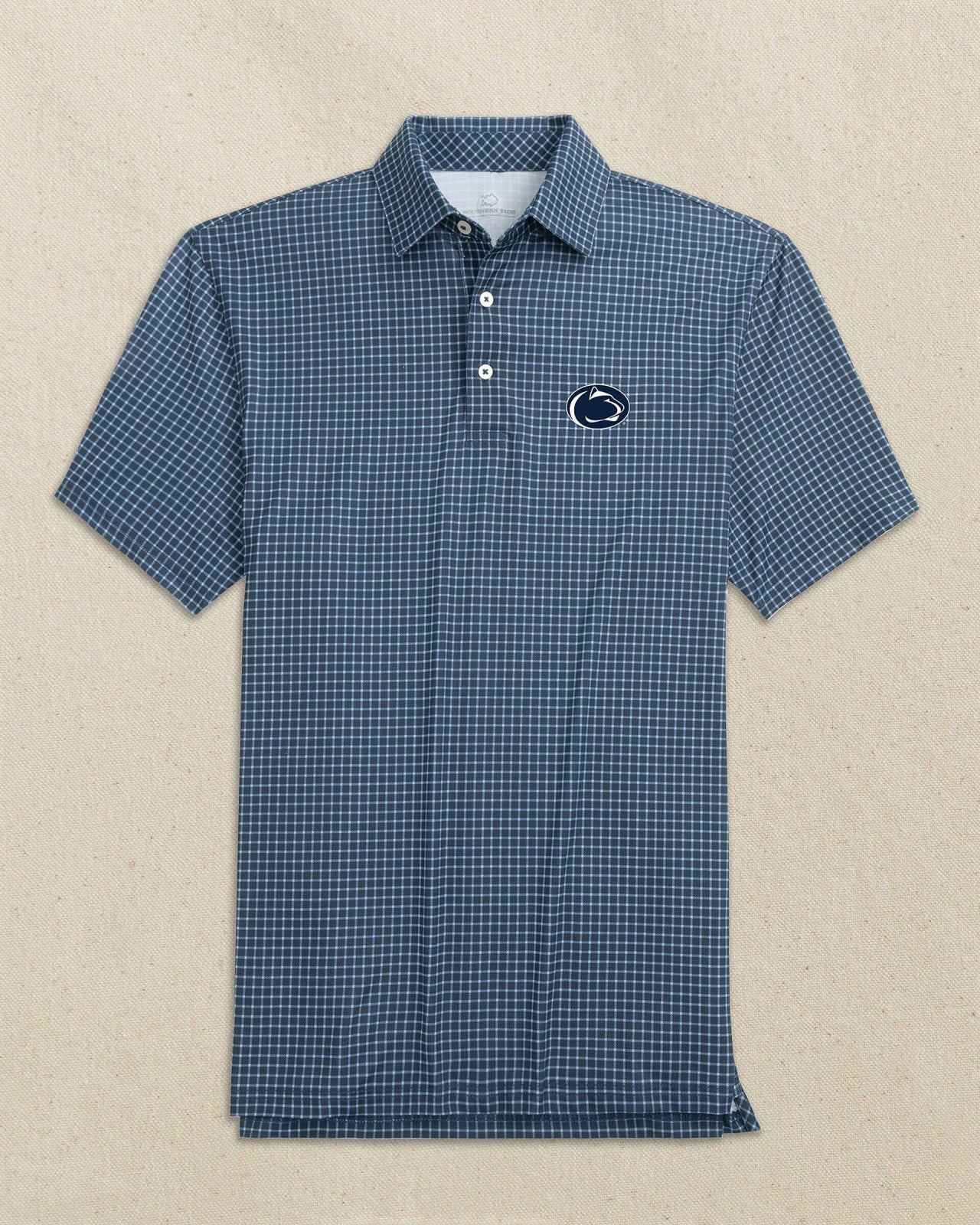 Southern Tide Penn State Nittany Lions Dunes Edge Plaid Polo For Collegiate