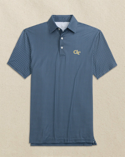 Southern Tide Georgia Tech Driver Dunes Edge Plaid Polo For Collegiate