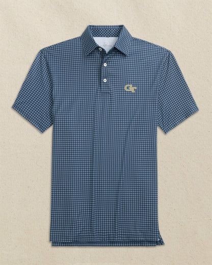 Southern Tide Georgia Tech Driver Dunes Edge Plaid Polo For Collegiate