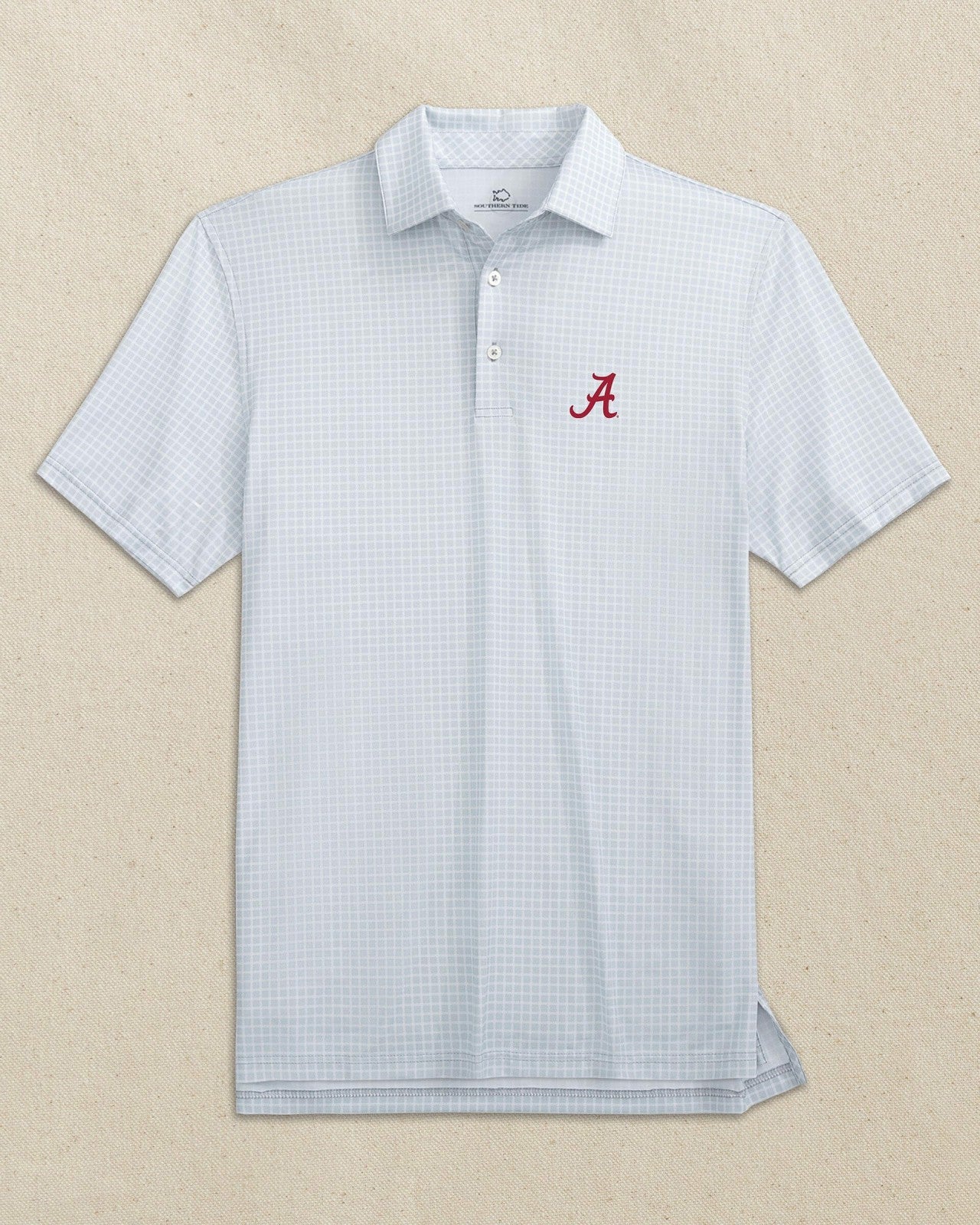 Southern Tide Alabama Crimson Tide Dunes Edge Plaid Polo For Collegiate