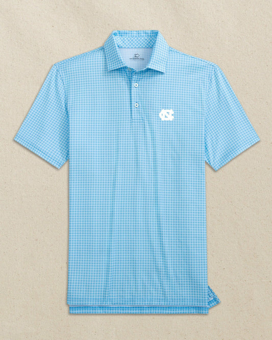 Southern Tide UNC Tar Heels Driver Dunes Edge Plaid Polo For Collegiate