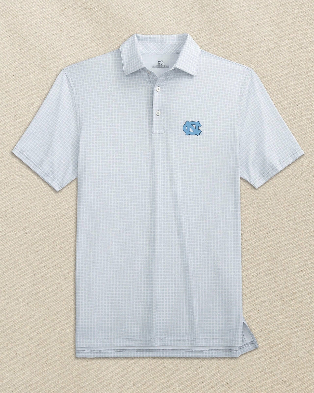 Southern Tide UNC Tar Heels Driver Dunes Edge Plaid Polo For Collegiate