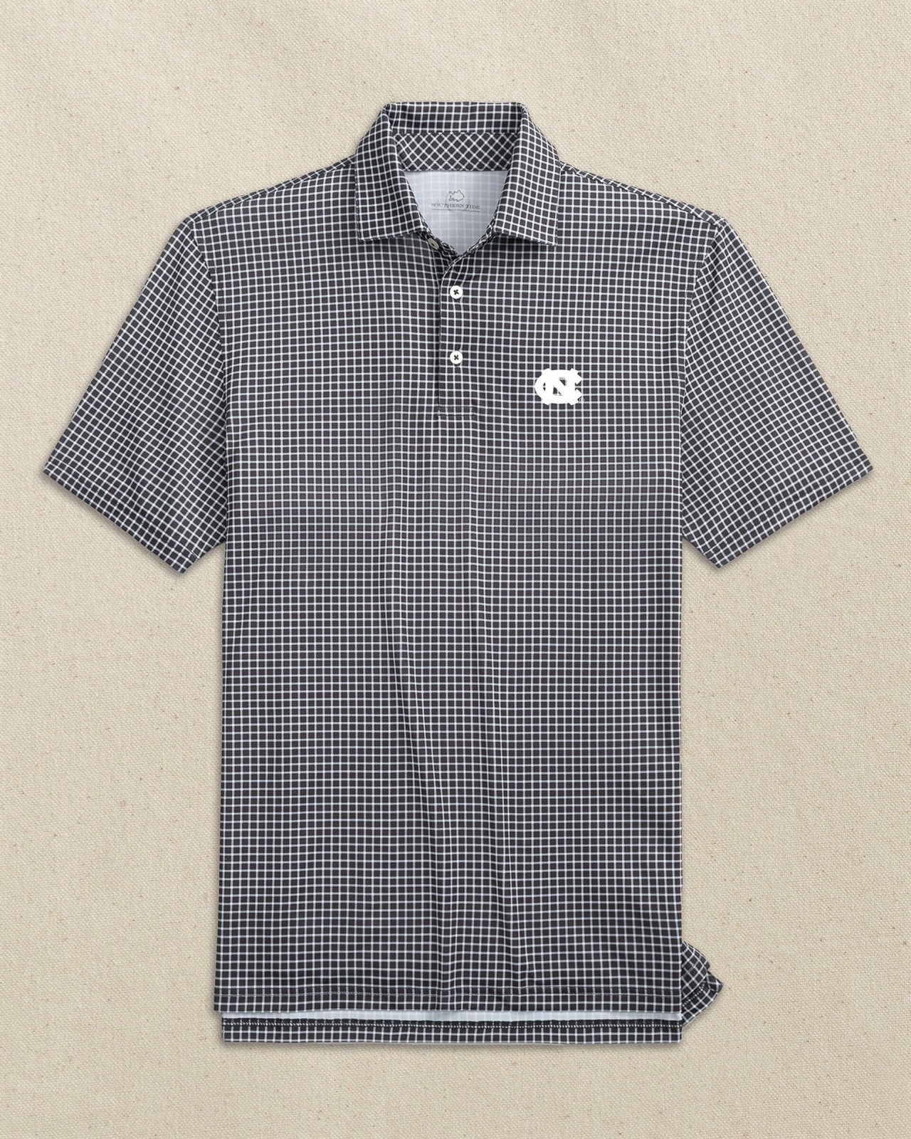 Southern Tide UNC Tar Heels Driver Dunes Edge Plaid Polo For Collegiate