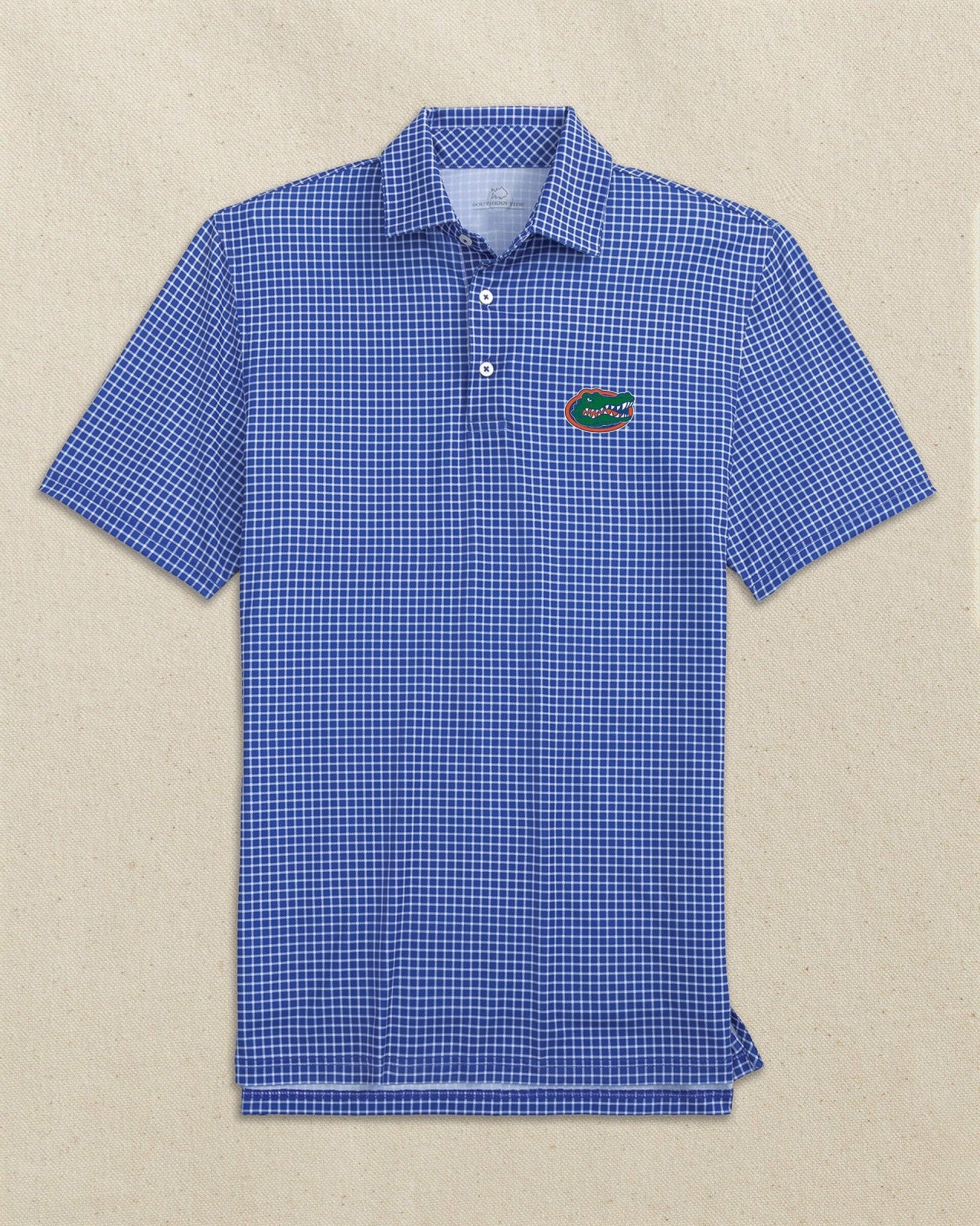 Southern Tide Florida Gators Driver Dunes Edge Plaid Polo For Collegiate