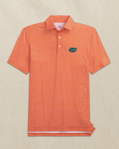 Southern Tide Florida Gators Driver Dunes Edge Plaid Polo For Collegiate