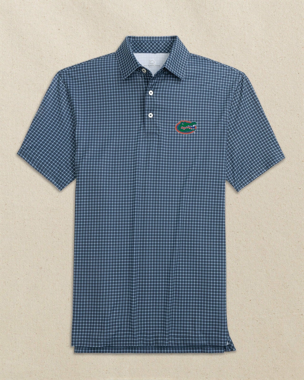 Southern Tide Florida Gators Driver Dunes Edge Plaid Polo For Collegiate