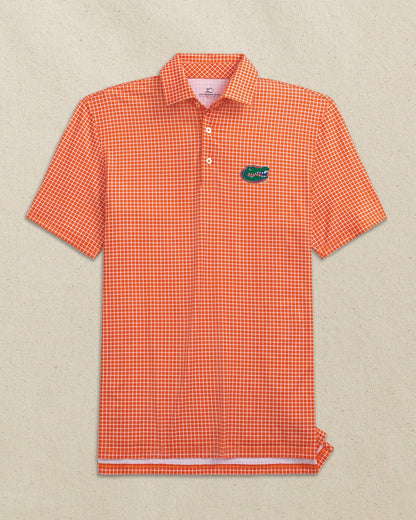 Southern Tide Florida Gators Driver Dunes Edge Plaid Polo For Collegiate