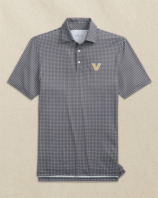 Southern Tide Vanderbilt Commodores Dunes Edge Plaid Polo For Collegiate