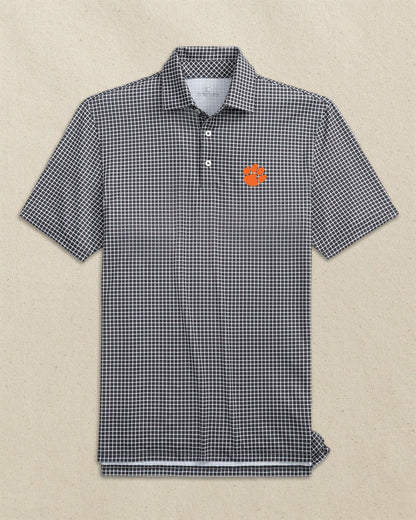 Southern Tide Clemson Tigers Driver Dunes Edge Plaid Polo For Collegiate