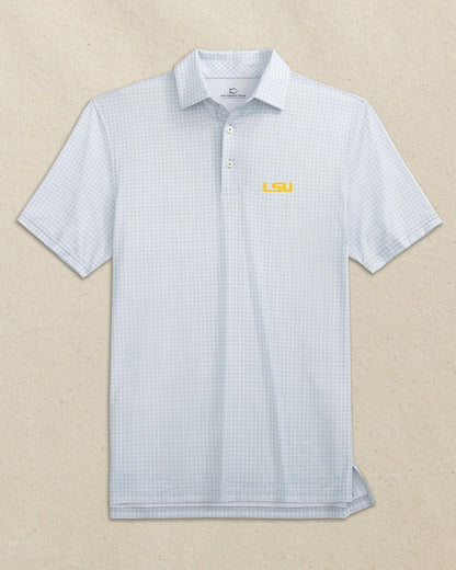 Southern Tide LSU Tigers Driver Dunes Edge Plaid Polo For Collegiate
