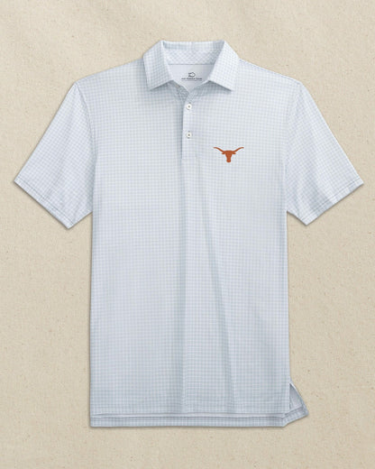 Southern Tide Texas Longhorns Driver Dunes Edge Plaid Polo For Collegiate