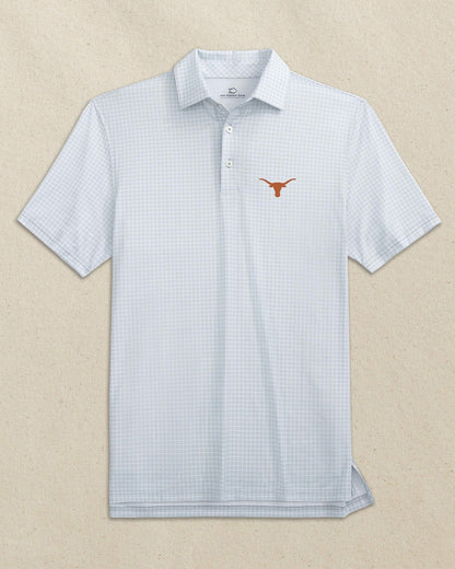 Southern Tide Texas Longhorns Driver Dunes Edge Plaid Polo For Collegiate