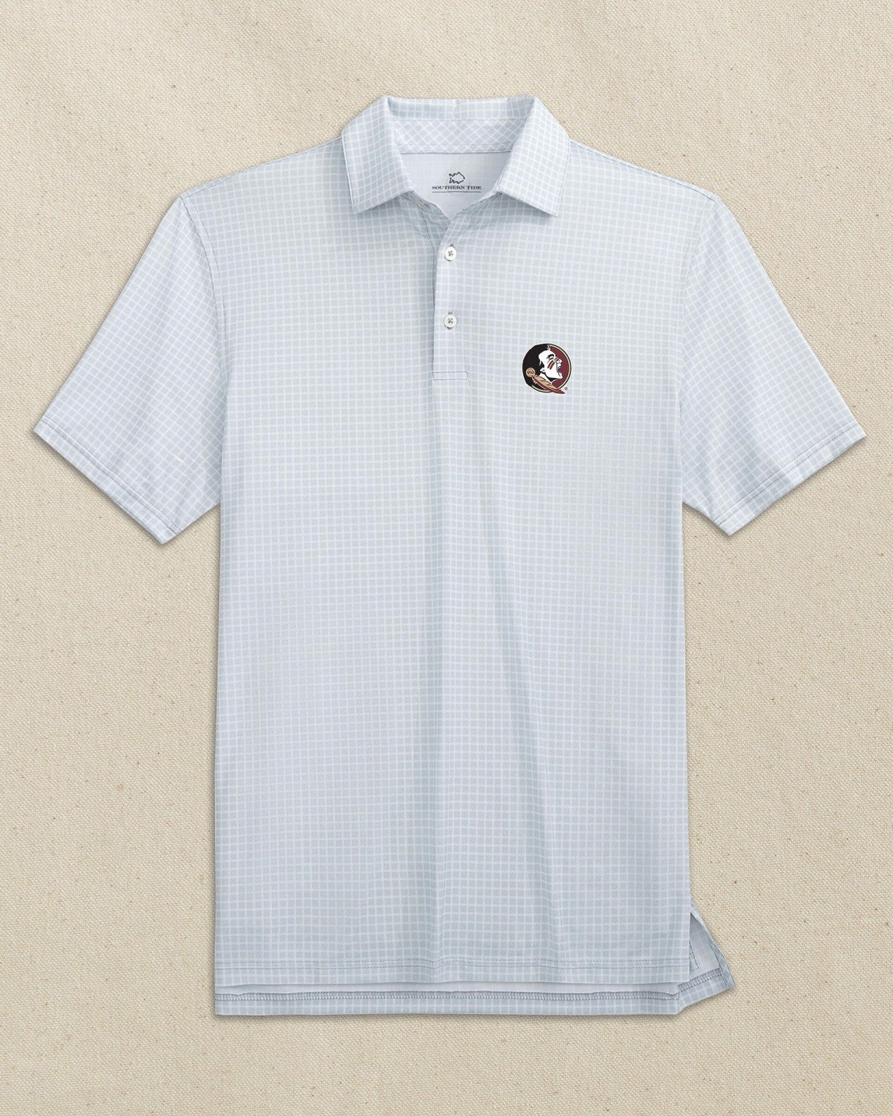 Southern Tide FSU Seminoles Driver Dunes Edge Plaid Polo For Collegiate