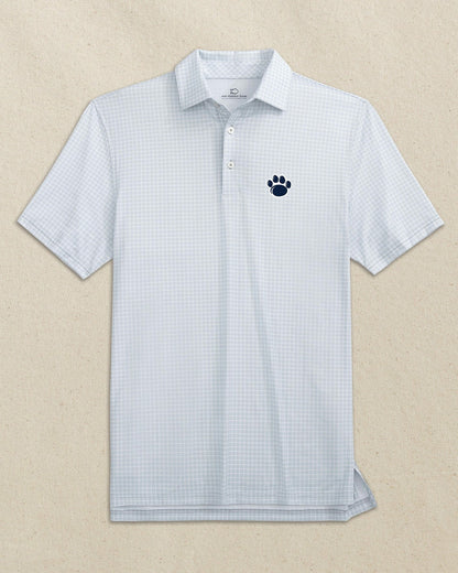 Southern Tide Penn State Paw Driver Dunes Edge Plaid Polo For Collegiate