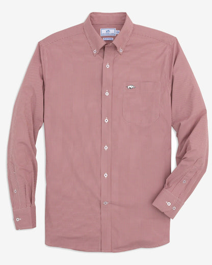 Southern Tide Arkansas Razorbacks Gingham Button Down Shirt For Collegiate