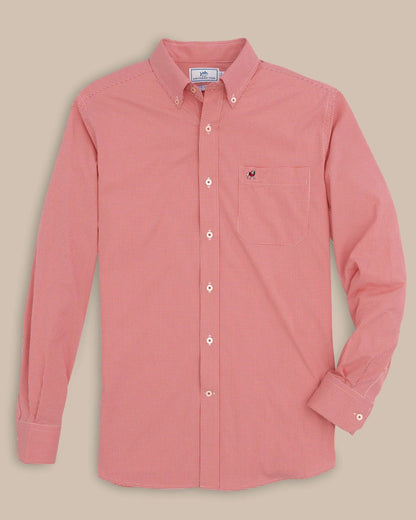 Southern Tide Georgia Bulldogs Gingham Button Down Shirt For Collegiate