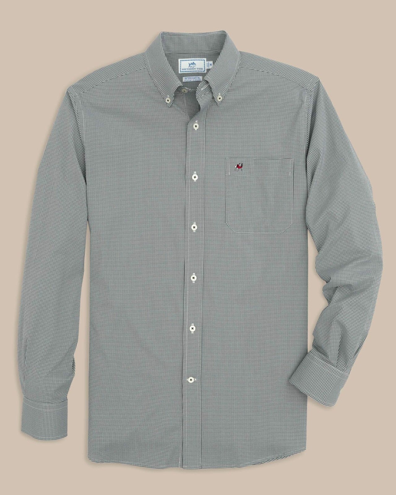 Southern Tide Georgia Bulldogs Gingham Button Down Shirt For Collegiate