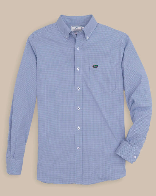Southern Tide Florida Gators Gingham Button Down Shirt Collegiate For Collegiate